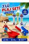 3-Piece Beach Set Water Gun + Wheelbarrow + Digging Shovel Children's Summer Toy Set (Colors May Vary)