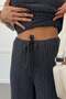 Women's Gofre Strapless Blouse Pants Double Set - 6