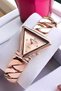 Triangle Case Gift Rosegold Color Women's Watch - Steel Band Japanese Machine Special Stylish Boxed Dkby2056C6