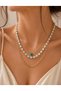 Archhazel Jewelry Blue Bead & Pearl Detailed Layered Necklace Set - 2