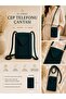 Hand Knitted Mobile Phone Bag Petrol Green Handmade Phone Bag with Strap Minimal Design - 2