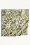 Light Green Rose Art Garden Pattern Organic Scarf - 2