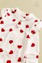 Baby Girl Set Heart Patterned Jumpsuit Bandana Seasonal Set 3 6 9 12 - 5