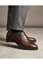 Men's genuine leather coffee brown casual lightweight comfort classic shoes