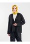 Linen Casual Jacket Women's Summer Blazer with Pocket Detail - 2