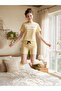Women's Milan Fabric Short Sleeve Shorts Pajama Set - 4