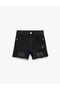Cotton Frayed Detailed Fringed Denim Shorts - 3