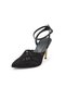 Sheri Black Color Lace Women's Heeled Shoes - 7