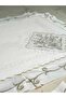 Saraylı Series Gold Sim Embroidered Ruffled Cream Bath Towel Set - 7