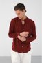 Men's Regular Fit Judge Collar Long Sleeve Linen Look Shirt - 3