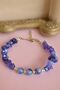 Amethyst Stone Bracelet Dorika Bracelet Broken Stone Bracelet Real Natural Stone Steel Metal