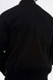Black Men's Dad and Middle-Aged Knitwear Steel Knit Lined Acrylic Zipper Pocket Dad Cardigan - 5