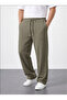 Men's Ribbed Comfortable Cut Summer Baggy Trousers - 2