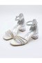 Girl's Heeled Evening Dress Shoes with Glitter Stones, Stylish Wedding Party Comfortable Fit - 5