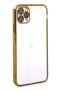 Ilkeshop New iPhone 11 Pro Max Case with Lens Silicone (95644) - Gold - 2