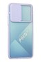 Ilkeshop New Poco F3 Case Palm Frosted Camera Sliding Silicone (101002) - Lilac - 3