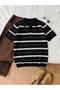 Men's Shirt Collar Striped Detail T-Shirt Ts04-10502 - 2