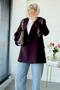 Premium Blazer Jacket with Scarf Detail – Plum - 7