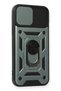Ilkeshop New iPhone 12 Pro Case Pars Silicone with Lens Ring (203014) - Green - 2