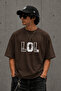 Lol Text Printed Unisex Oversize T-Shirt – Cotton Crew Neck Casual T-Shirt