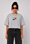 Women's Premium Boxy Fit Crop Basic Oversize T-Shirt - 3