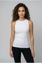 Women's 2-Pack Cotton Camisole Thick Strap Crew Neck Front Lettering Printed Stretchy Slim Fit Sports and Casual Athlete Set - 3