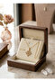 316L Steel Chain Gold Color Infinity Model Zircon Stone Necklace - 5