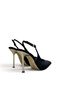 Women's High Heel Stiletto Black Fabric Pointed Toe Open Back New Season C2201 - 8