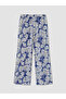 Nevavm Women's Patterned Trousers with Elastic Waist - 7