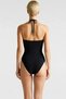 Women's Swimsuit Strappy Bandeau Neckline Covered High Leg Brazilian Cut Plain Pattern Knitted Fabric Summer Beach Wear - 5