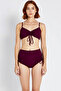 Women's Shorts Bikini Set Sleeveless Without Underwire High Waist Tunneled Plain Pattern Knitted Raschel Woven Stylish - 4