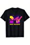 تي شيرت رجالي من طراز 80s Retro Synthetic Pyropunk