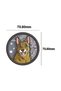 Patch brodat Câine, 71 mm, aplicabil pe textile - 2