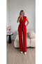 Double-Breasted Belted Vest Trousers Blazer Suit - 2