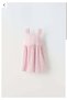 Girl's Ecru Scallop Dress with Straps, Summer Cotton Stylish Dress - 3