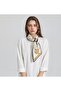Shoe Basket Chain Patterned Modern Design Women's Tie Scarf - 3