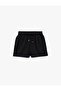 Cotton Tie-Waist Mini Muslin Shorts with Bead Detail - 3
