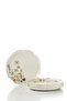 Bone Velora 4 Piece 20 cm Cake Plate Floral - 3