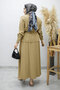 Pocketed Gathered Waist Skirt Suit Tsd260171 Green - 6