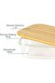 Glass Storage Container 1040 ml, Rectangular Borosilicate Storage Container with Wooden Lid BGC53 - 5