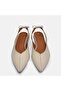 Large size women's genuine leather flats 41-42-43-44 beige leather - 3