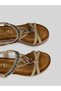 Novira Women's Suede Bright Color Stone Embellished Wooden Heel Bow Tie Natural Stone Look Ankle Elastic Tie Wedge Heel Sandals 7 cm - 7
