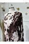 Women's New Season Milka Pattern Large Size Combed Cotton Dress - 3