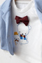 Baby Suit with Bow Tie and Bear for 3-6-9 Months, 3-Piece Jacket and Underwear Set, Cotton Newborn Hospital Release Baby Outfit - 2