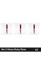 Set 3 Gloss Shimmer Ruby Rose 02, Luciu Buze Hidratant, Nuanță Ruby Intens