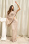 Praiano Asymmetric Mink Crop Skirt Set