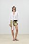 Ecru Bow-Tie Draped Women's Shirt - 2