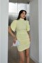 Yellow Force Volume Dress with Sleeve Detail - 3
