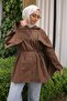 Brown Sleeves, Cape, and Waist Tie Shirt - 4