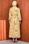 Green Patterned Collared Buttoned Dress - 5